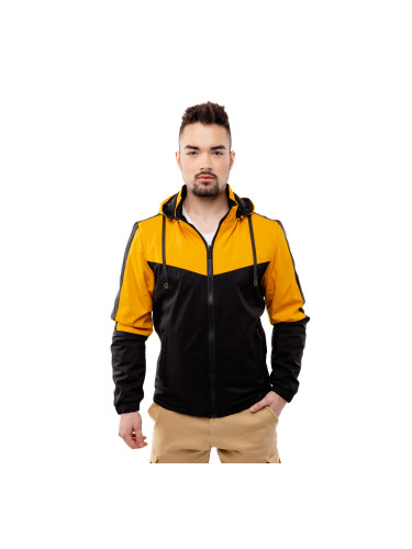 Мъжко двустранно яке GLANO - жълто