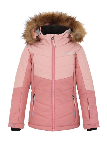 Girls' winter waterproof jacket Hannah LEANE JR mellow rose/rosette