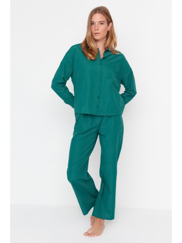 Trendyol Pajama Set - Grün - Unifarben