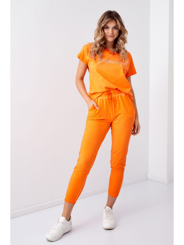 Women's summer set with orange lace