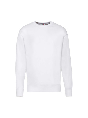 White Men's Sweatshirt Lightweight Set-in-Sweat Sweat Fruit of the Loom