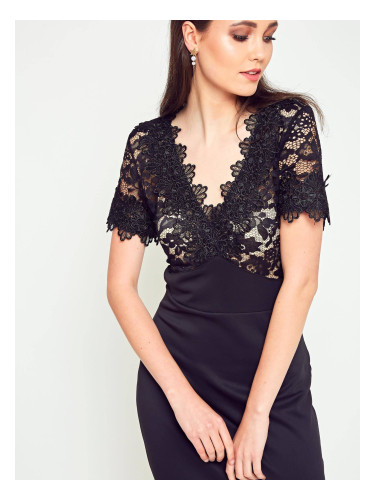 Dress with lace black
