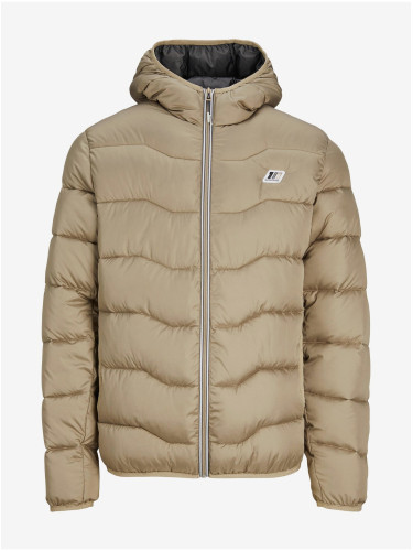 Beige Men's Quilted Winter Jack & Jones Sky Jack - Men