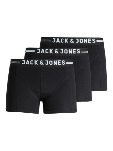 3PACK men's boxers Jack and Jones black