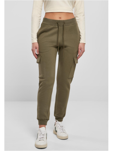 Women's Cargo Sweat Trousers Olive