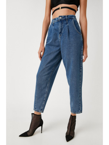 Koton Дамски средни индигови панталони