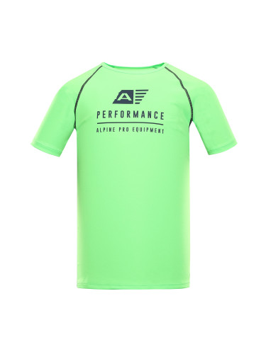 Men's functional T-shirt with cool-dry ALPINE PRO PANTHER neon green gecko