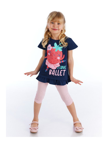 Denokids Ballerina Strawberry Girls Kids Tunic Leggings Suit