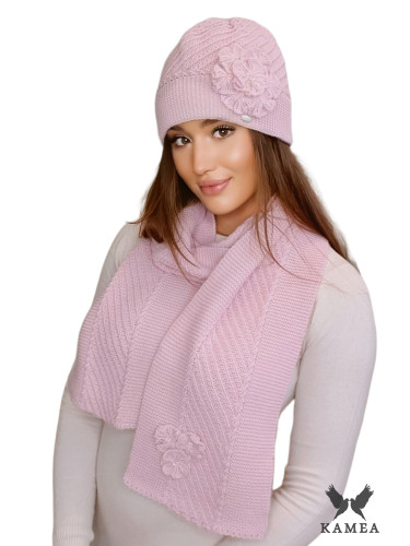 Дамски комплект Kamea Kamea_Set_Hat&Scarf_K.22.207.09_Pink