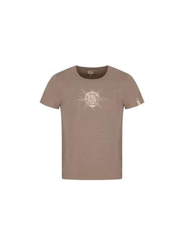 Light brown men's T-shirt with print LOAP BERDICHO