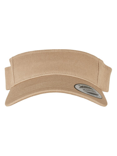 Khaki cap with curved visor