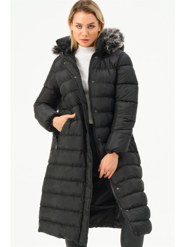 Z6779 DEWBERRY ДАМСКО ПАЛТО-ЧЕРНО
