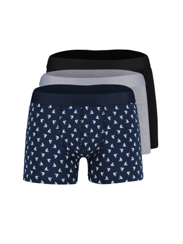 Trendyol Multicolored 3-Piece Marine Patterned-Flat Pack Cotton Boxers