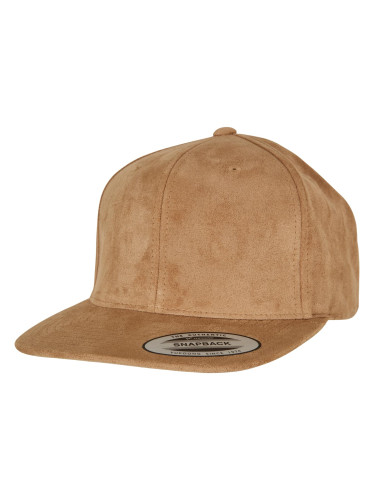 Suede Leather Snapback khaki