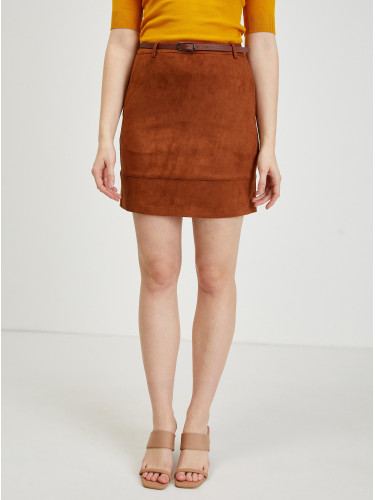 Brown skirt in suede finish ORSAY - Ladies