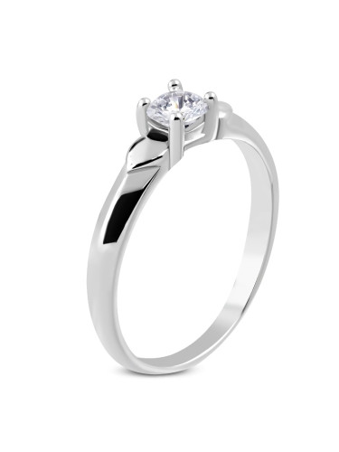 Lux classic surgical steel engagement ring