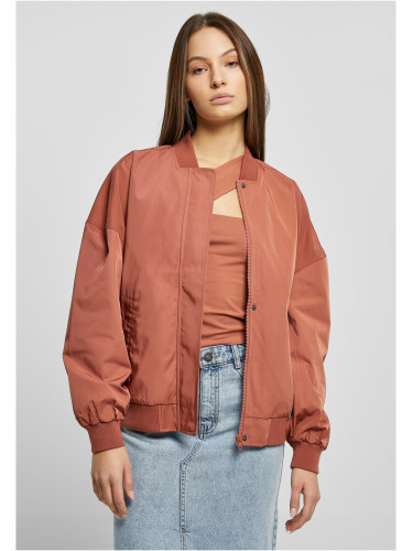 Women's Terracotta Jacket Recycled Oversized Light Bomber Jacket