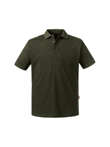 Olive Men's Polo Shirt Pure Organic Russell