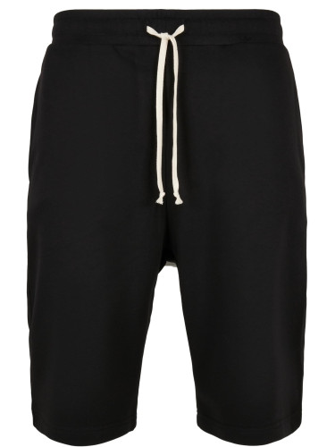 Black sweatpants with a low crotch
