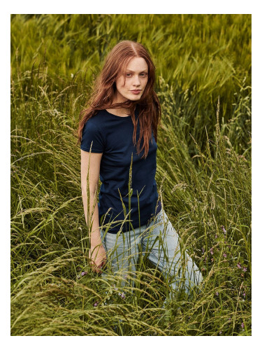 Navy blue Iconic women's t-shirt in combed cotton Fruit of the Loom