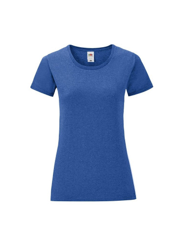 Blue Iconic women's t-shirt in combed cotton Fruit of the Loom