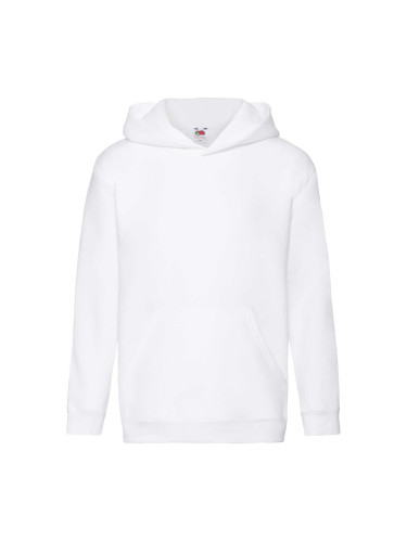 Biała bluza dziecięca Hooded Sweat Fruit of the Loom