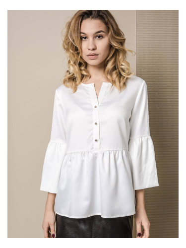 Lemonade blouse with flounces white