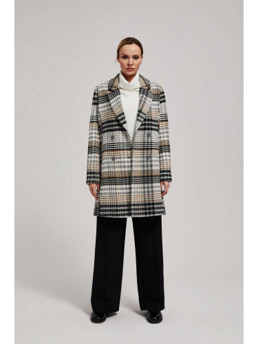 Marisse Double-Breasted Check Coat