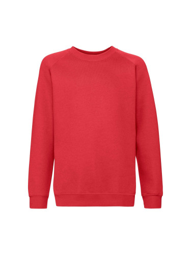 Czerwona bluza dziecięca Raglan Sweat Fruit of the Loom