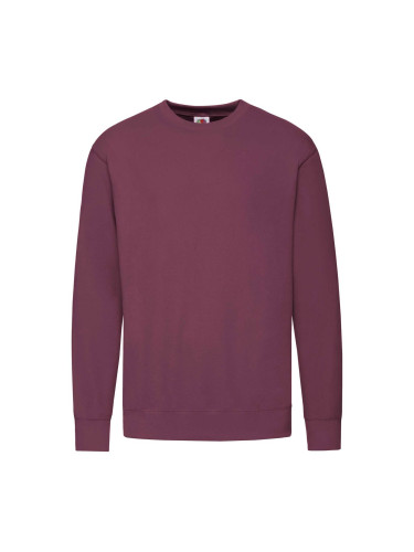 Burgundy Men's Sweatshirt Lightweight Set-in-Sweat Sweat Fruit of the Loom