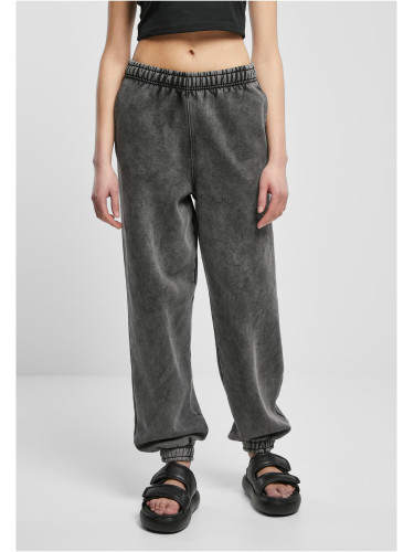 Women's High Waist Stone Washed Sweat Pants black