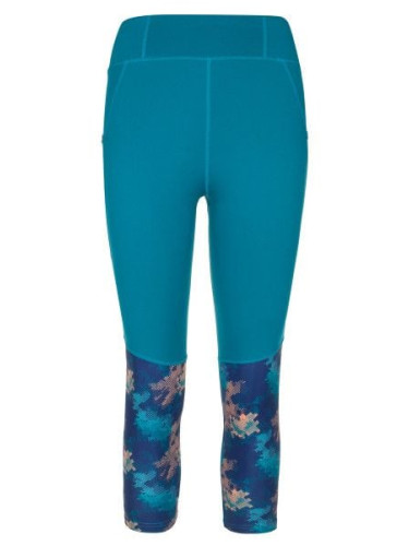 Turquoise women's sports 3/4 leggings Kilpi SOLAS-W