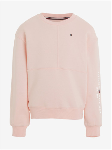 Light pink girls' sweatshirt Tommy Hilfiger - Girls