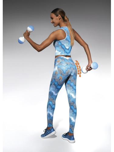 Bas Bleu ENERGY sports leggings with Super Push-Up effect and fashionable print
