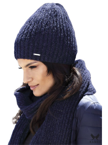 Дамски комплект. Kamea Kamea_Set_Hat&Scarf_K.19.246.12_Navy_Blue