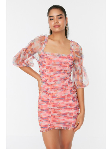 Trendyol многоцветна детайлна вечерна рокля