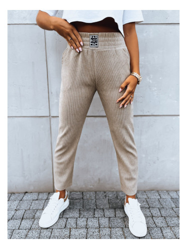 Spodnie dresowe damskie MOONLIGHT beżowe Dstreet