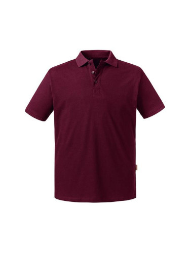 Burgundy Men's Polo Shirt Pure Organic Russell