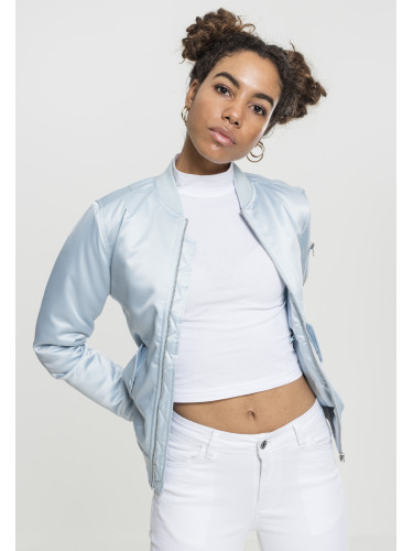 Women's satin jacket Bomber jacket babyblue