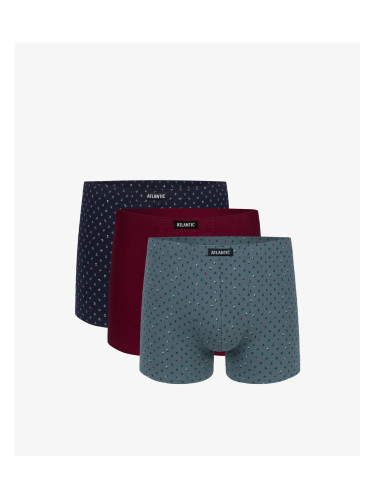 Boxer shorts Atlantic 3MH-025 A'3 S-3XL navy-wine-emerald 01