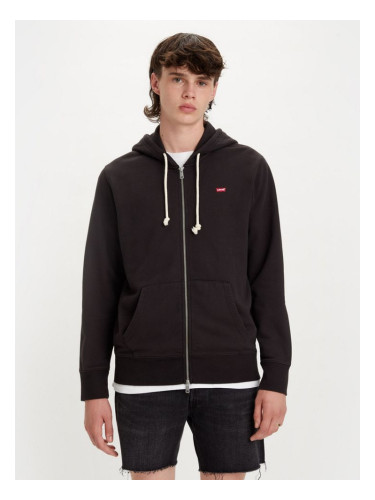 Levi's® New Original Zip Up Meteorite Black Men's Sweatshirt