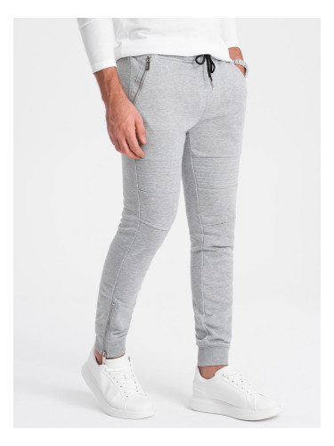 Ombre Men's jogger sweatpants - grey melange