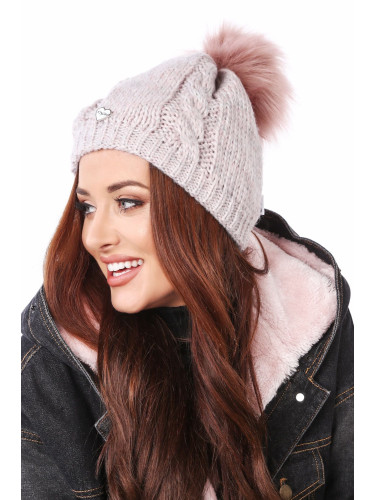 Powder winter beanie with pompom