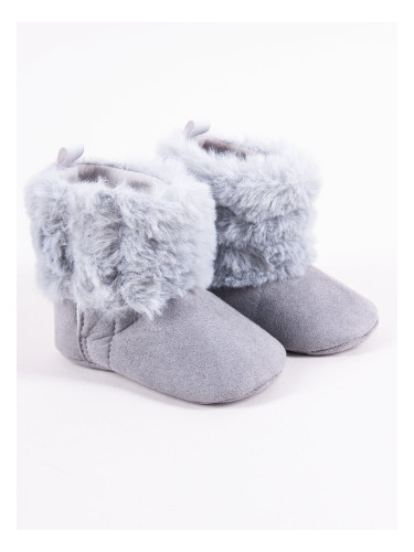 Детски зимни обувки Yoclub Yoclub_Velcro_Strappy_Girls'_Boots_OBO-0188G-2800_Grey