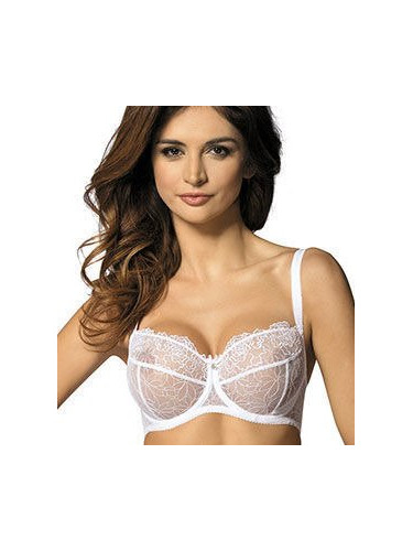 Бял дантелен сутиен