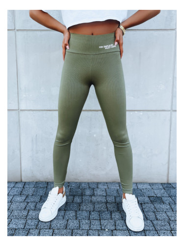Legginsy damskie sportowe SIMPLE LIFE zielone Dstreet