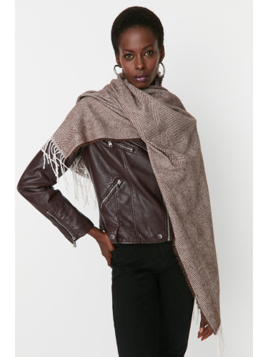 Trendyol Women's Brown Soft-textured Scarf