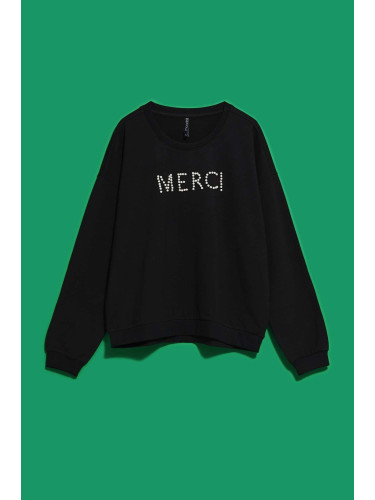 Marisse Women's Sweatshirt L-Bl-4007 Black