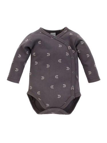 Pinokio Kids's Dreamer Buttoned Longsleeve Bodysuit Graphite/Pattern