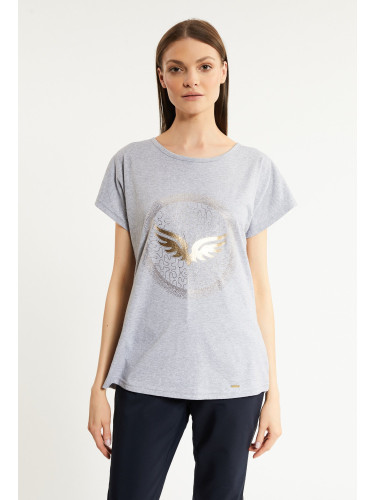 MONNARI Woman's T-Shirts Women's Cotton T-Shirt With Pattern